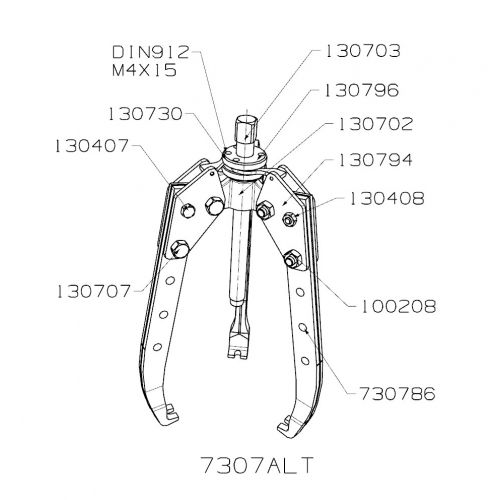 EXTRACTOR FORZA SERIE 7300AT AUTOCENTRANTE